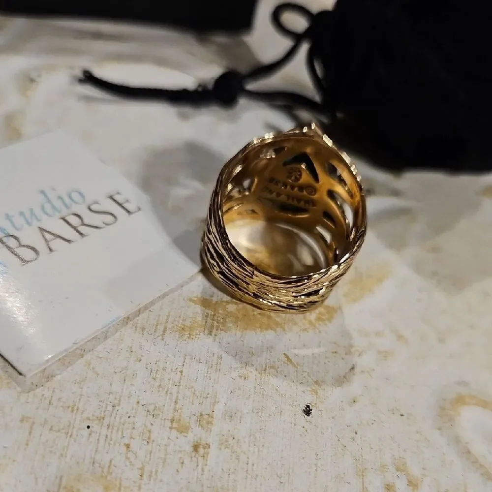 Studio Barse Turquoise Gemstone Teardrop Ring. Size 9
